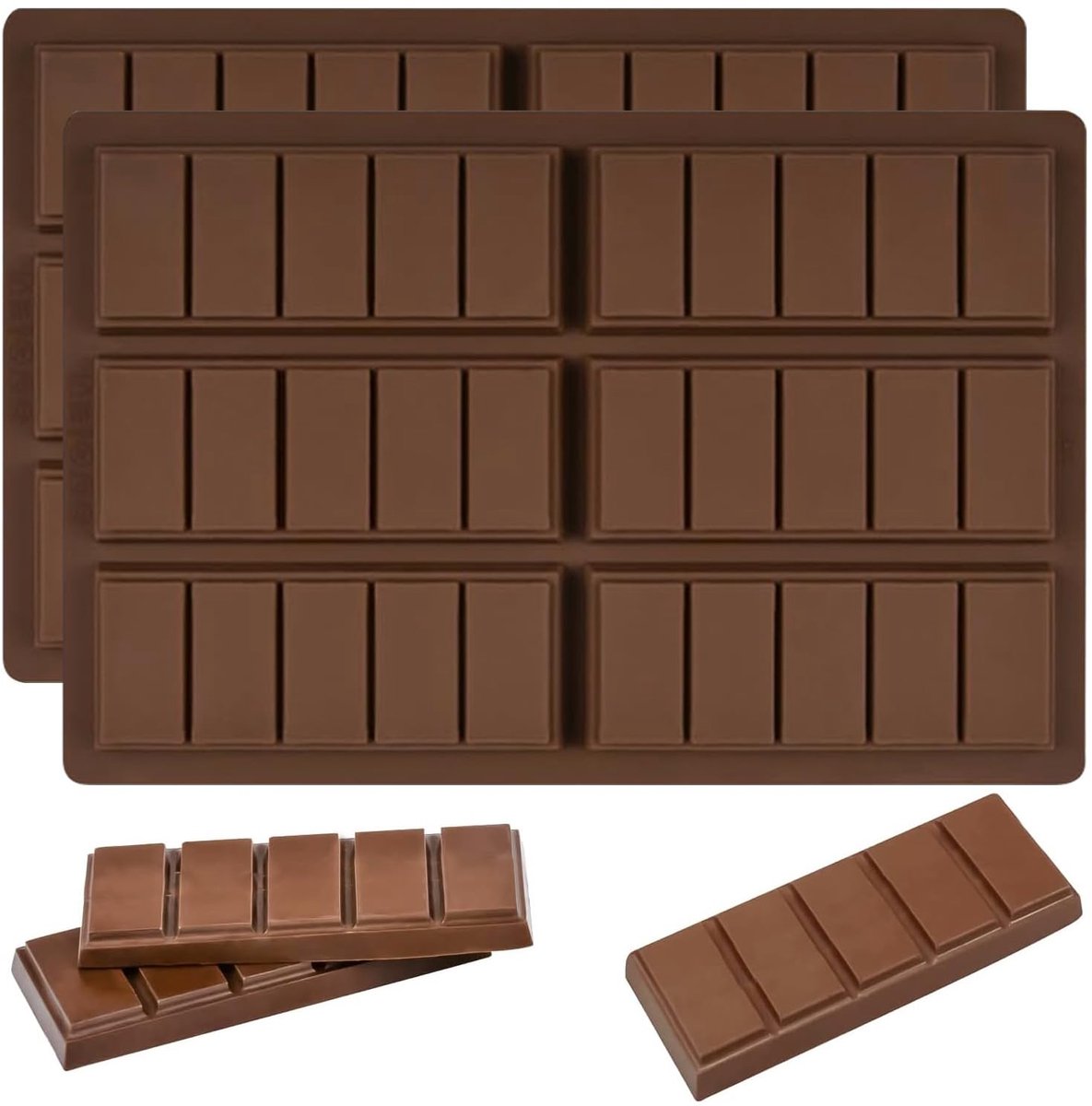 My Ninki ® Siliconen Chocolade- en Mueslireepvormen voor Creatieve Keukenavonturen - Set van 2 Stuks