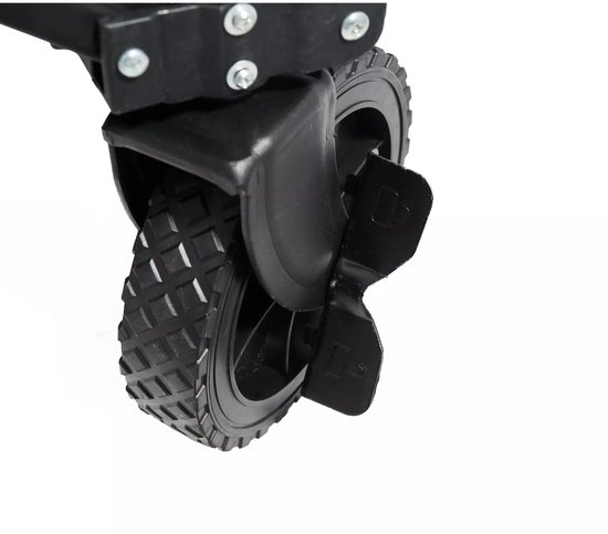 Geko Bolderkar - Bolderwagen - Opvouwbaar - Draaibare wielen - 127L - 100KG Draagkracht - Zwart van GEKO — afbeelding 4