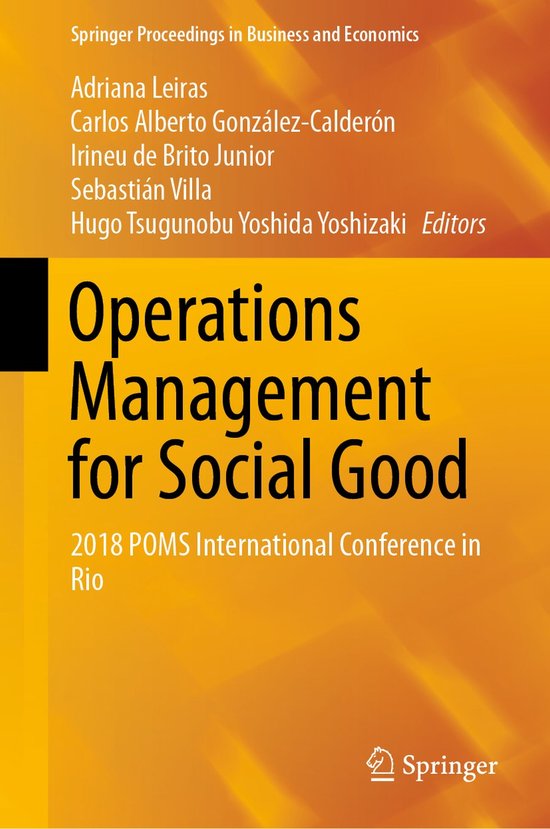 Operations Management for Social Good - cover