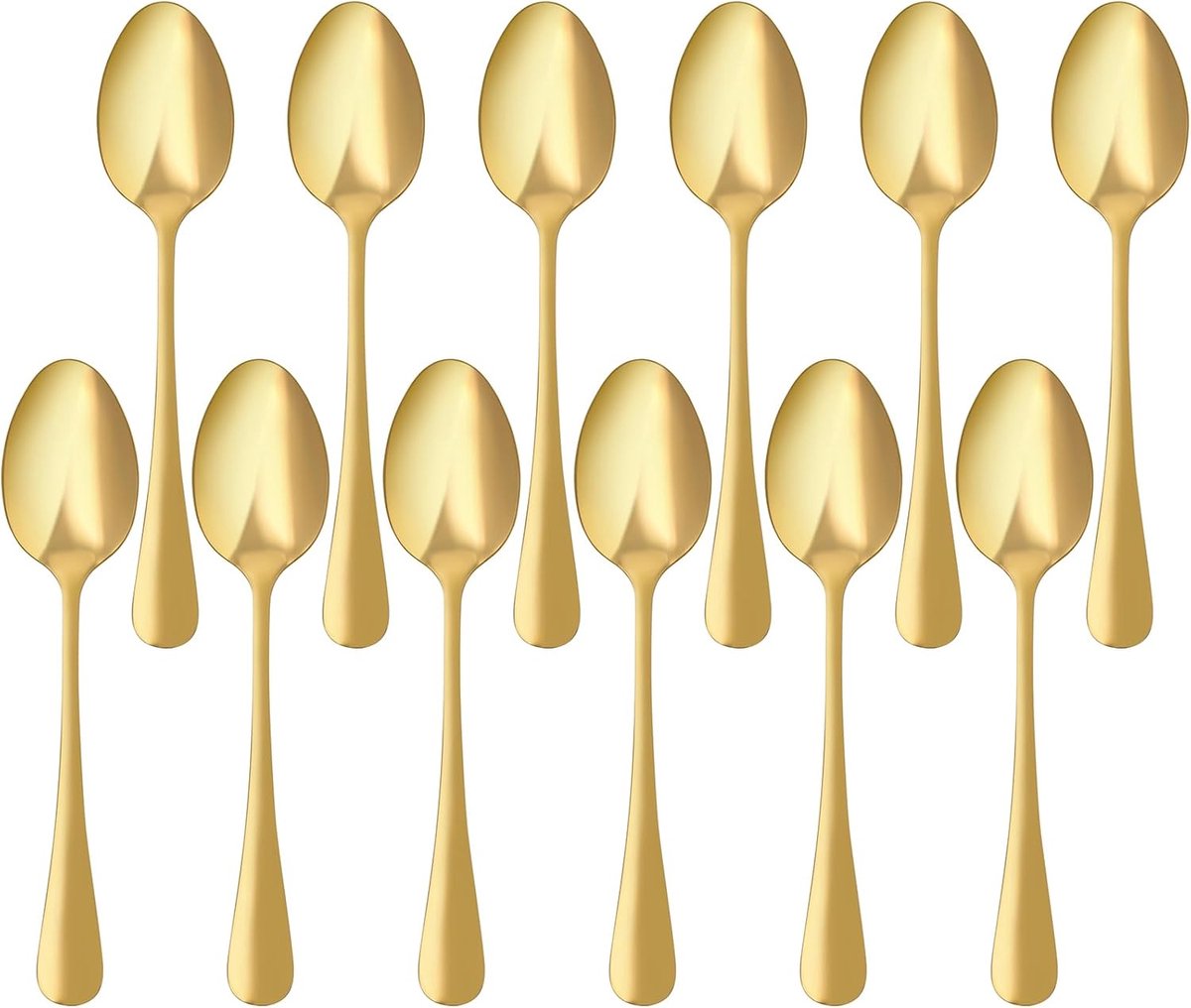 Goedkoopste Luxueuze 8-inch RVS Soeplepel Set - 12 Stuks Goud