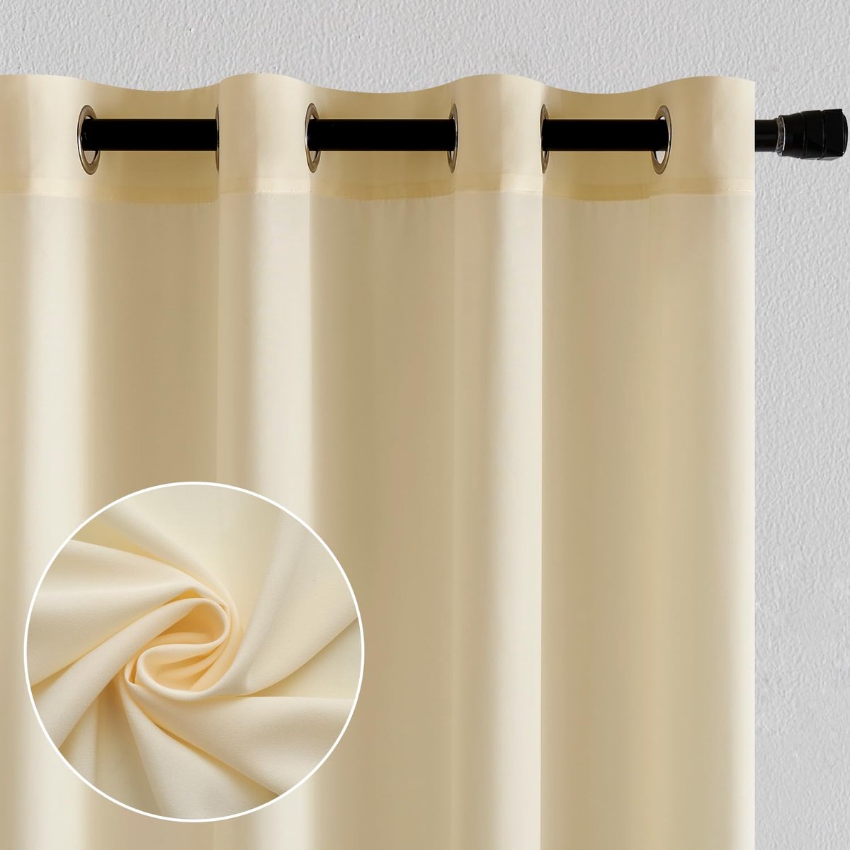 My Ninki ® Geraffineerde Halftransparante Gordijnen Set voor Stijlvolle Woonkamers en Privacy, 140 x 225 cm, Beige