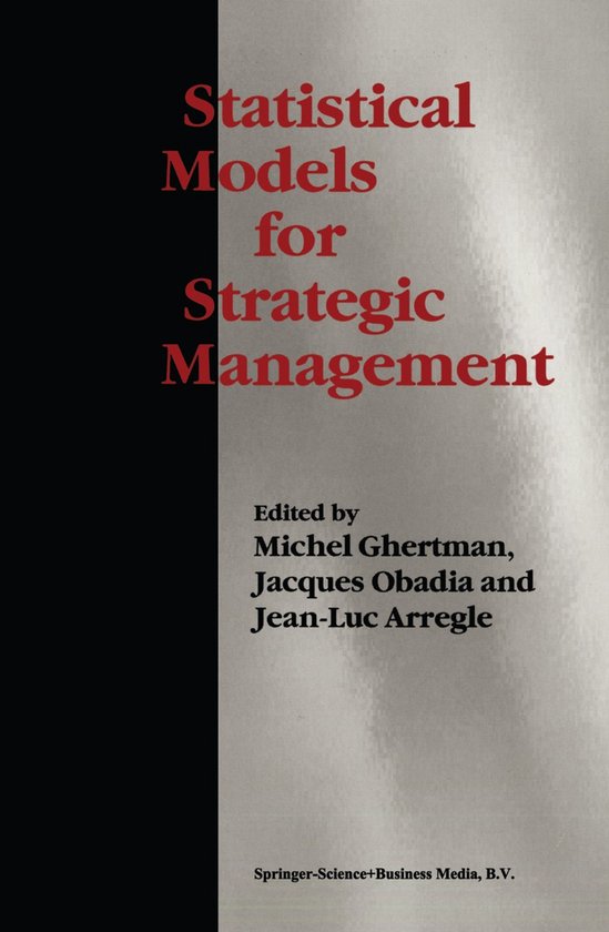 Statistical Models for Strategic Management - cover