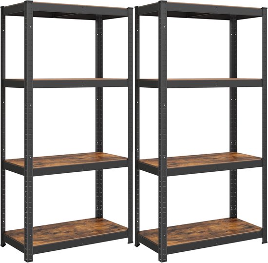 SONGMICS Estantería de 40 x 80 x 160 cm, Capacidad de Carga de 520 kg (130