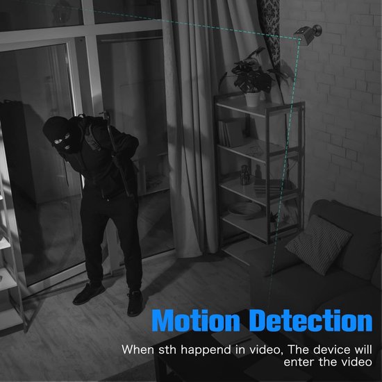 Verborgen mini-camera met nachtzicht en bewegingsdetectie - Draagbare HD beveiligingscamera voor thuis en buiten — afbeelding 3