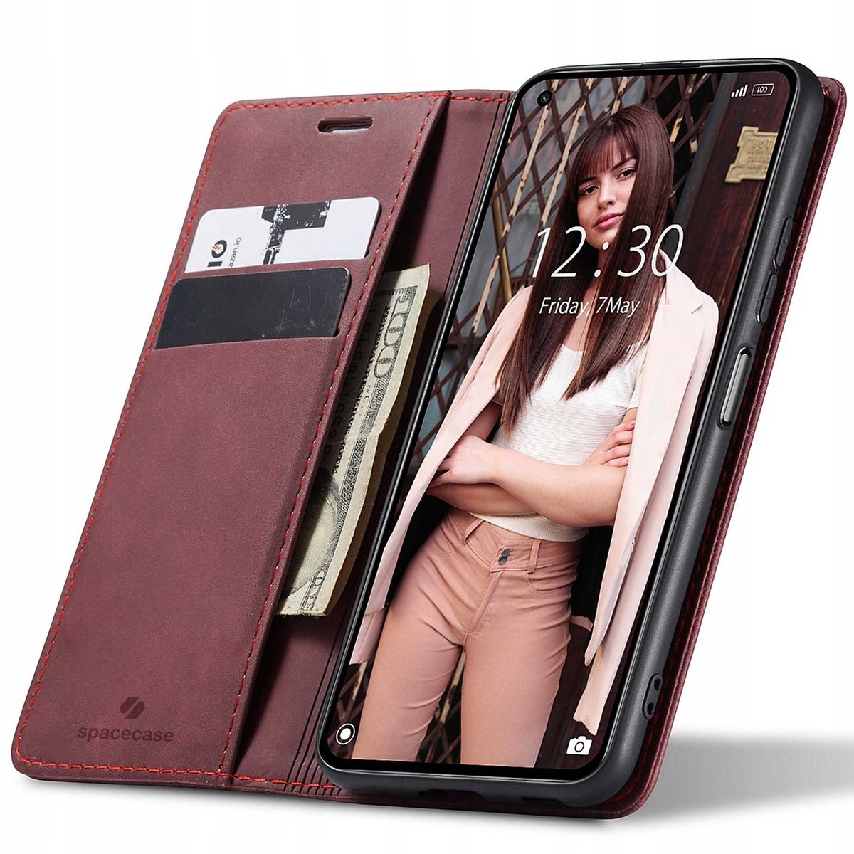 Spacecase Wallet Case Voor Xiaomi Mi 10T Lite Rode Cover