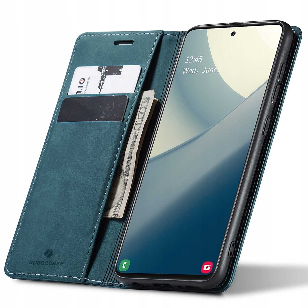 Spacecase Portefeuille Case Galaxy A51 Blauwe Telefooncover