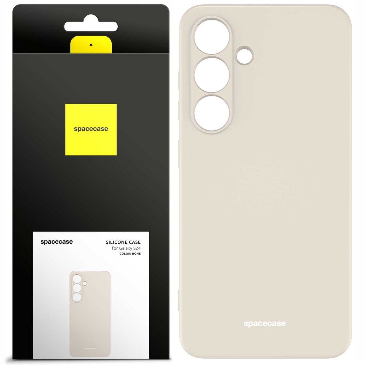 Spacecase Siliconen Behuizing Galaxy S24 Bone Voor Samsung S24
