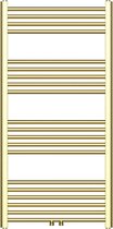 Bol.com Handdoekradiator 120x60cm Geborsteld Goud 414 Watt Midden aansluiting aanbieding