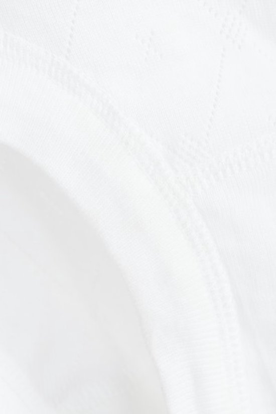 Con-ta - Lot de 5 slips taille haute femme Jacquard 600/1420 - 100% coton - blanc - taille 42