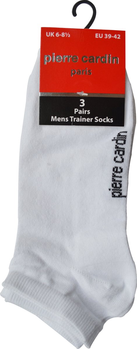 HEREN FITNESS SOKKEN- PIERRE CARDIN- 6 PAAR- WIT 39/42-SNEAKERSOKKEN
