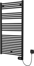 Bol.com Plieger Elba Elektrische handdoekradiator – Handdoek verwarmer – Met klokthermostaat – 126.2 cm x 50 cm – 500 Watt – Mat... aanbieding