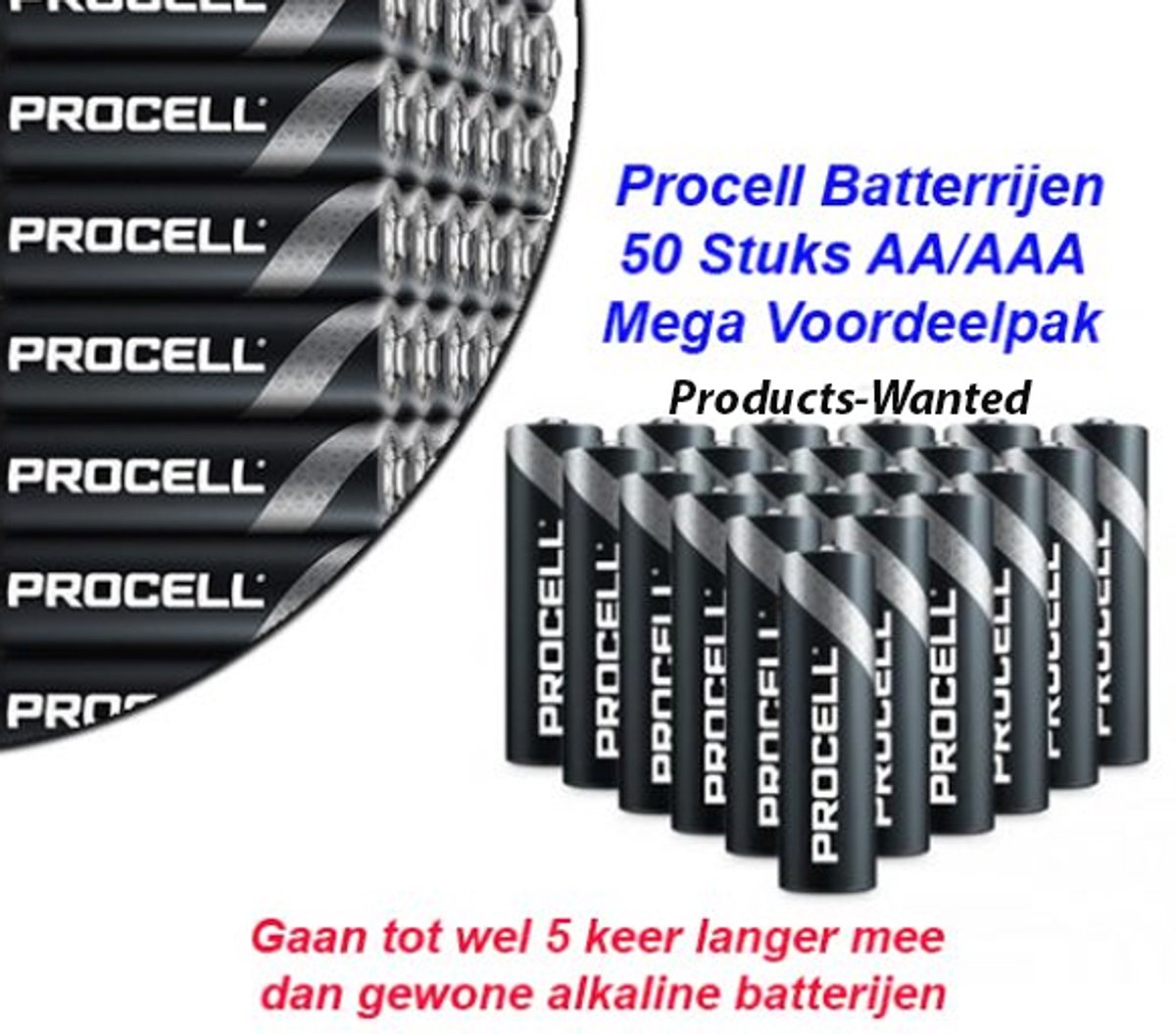 Procell 20 X AA + 30 X AAA Batterijen - Mega Voordeelpak -