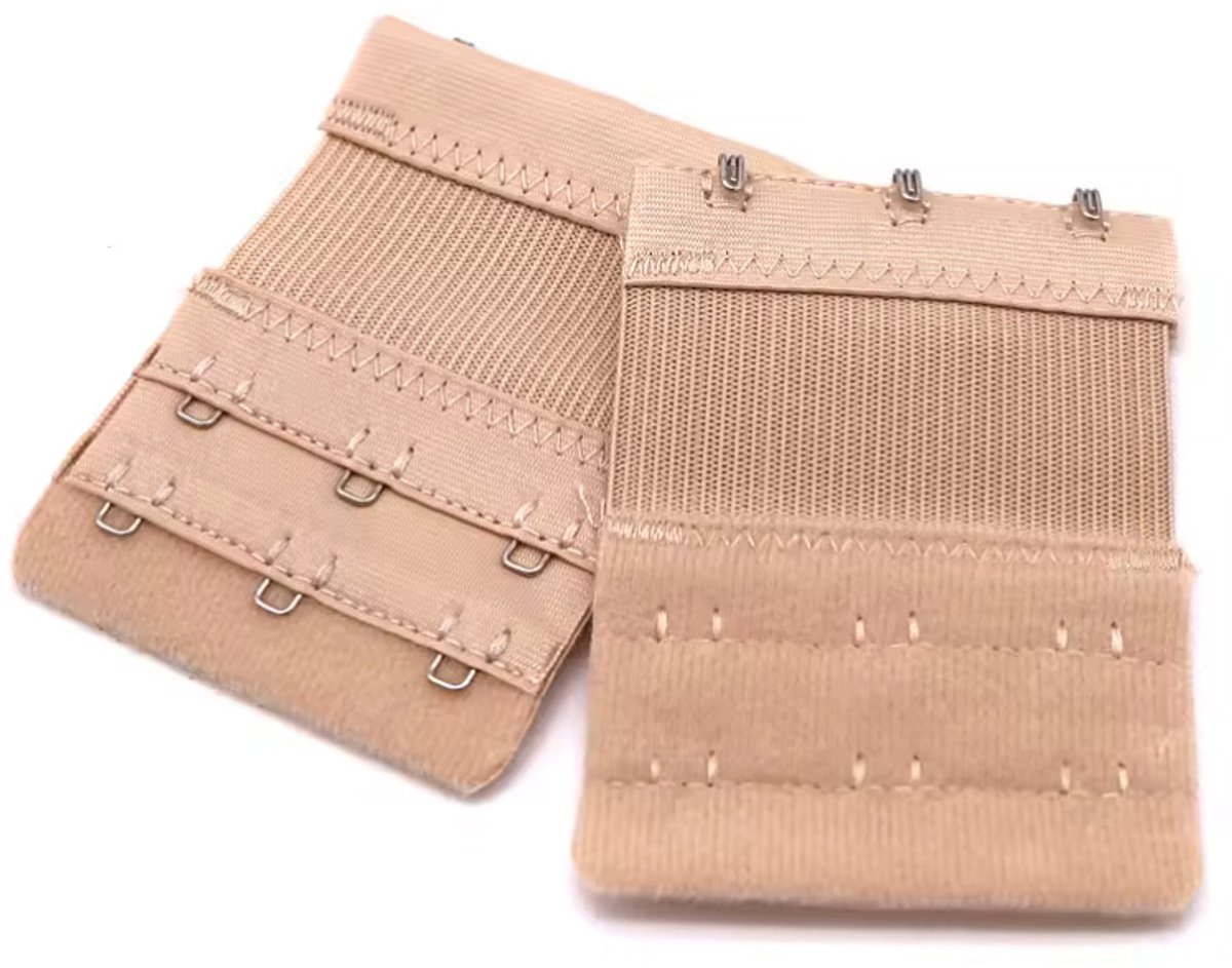 CHPN - BH verlenger - BH verlengstukje - BH band verlengen - Beige - 3 haaks - Elastisch - Universeel - BH - BH accessoire - Te strakke BH - 1 stuks - BH verlengen tijdens zwangerschap
