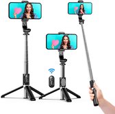 Selfiestick - 3 in 1 - incl. afstandbediening - Voor iPhone en Samsung - Phonestick - Telefoon Statief - Bluetooth - Smartphone - Luft
