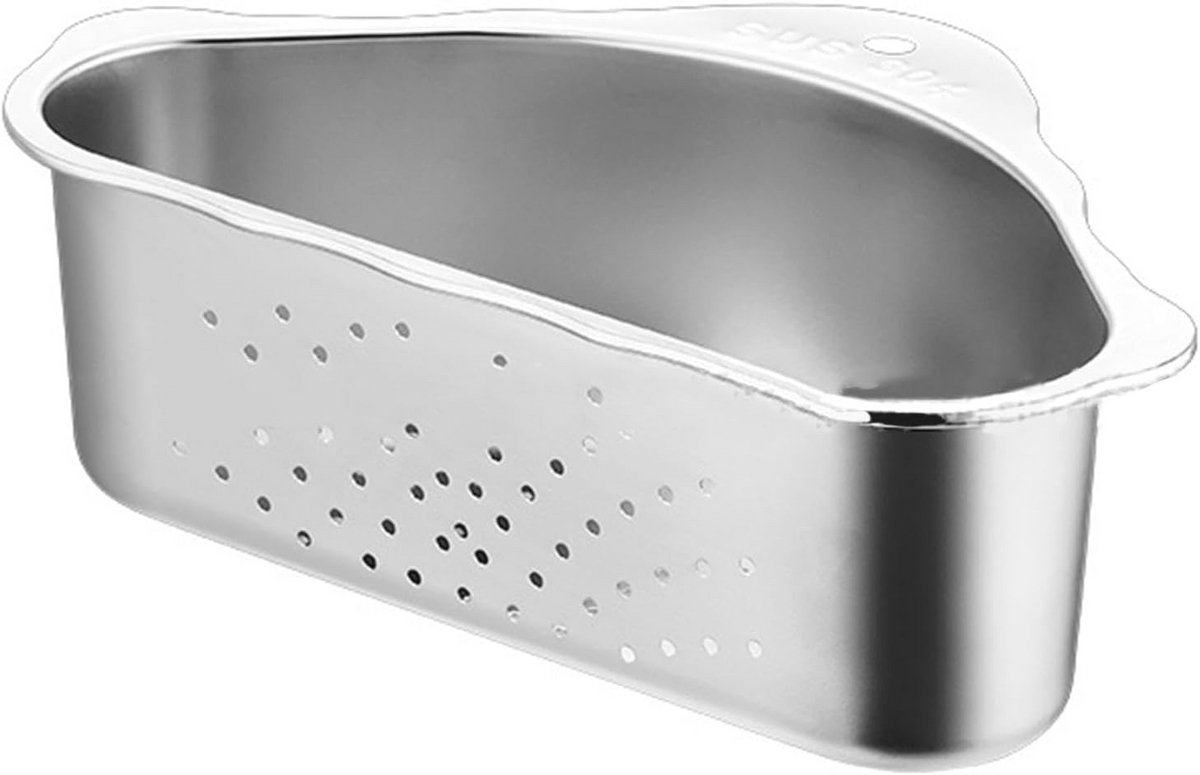 RVS driehoekige wastafel wastafel driehoekige filter wastafel met zuigkop zilver