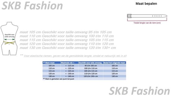 Ceinture élastique Ceinture extensible Ceinture tressée Ceinture tressée Ceinture élastique - unisexe - Couleur 1-Marron 2- Wit 3- Zwart 120 CM Offre pack de 3 de SKB Fashion