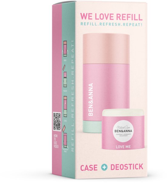 Natuurlijke Deodorant Créme Container Love Me Hervulbaar - Inclusief Refill