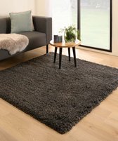 Tapis shaggy carré - Cosy Shaggy - gris foncé 160x160 cm