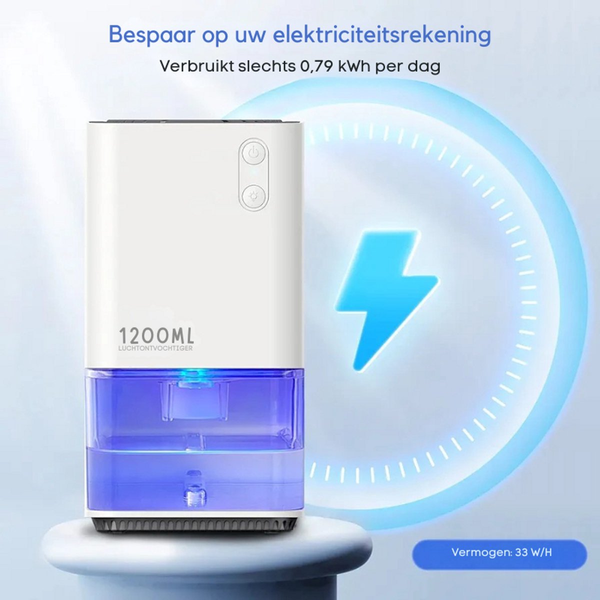 Airtok Luchtontvochtiger voor thuis, tot 950 m², 105 oz