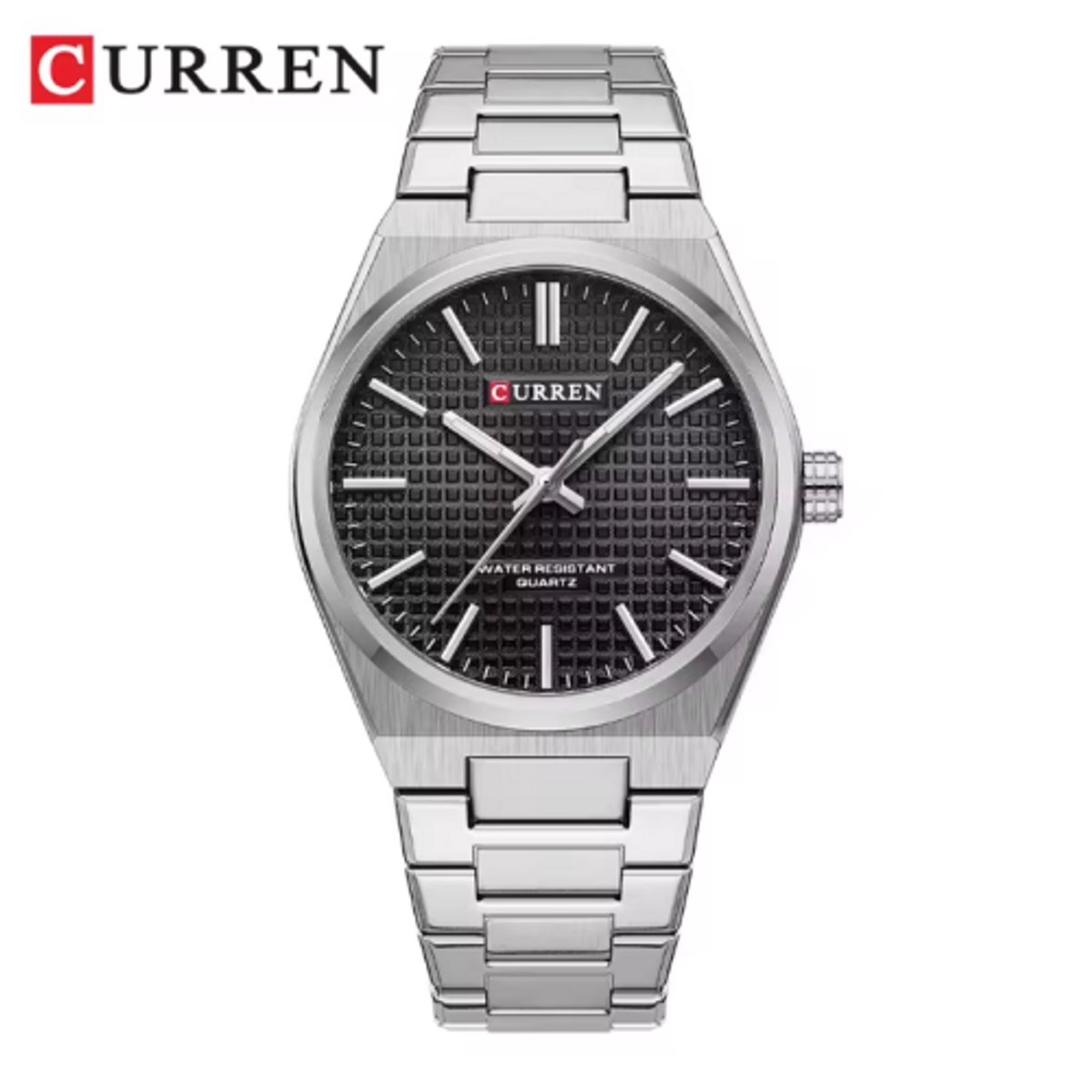 Curren - Luxe Herenhorloge - Quartz - Zwarte Wijzerplaat - Zilveren Band - 42mm - 8439