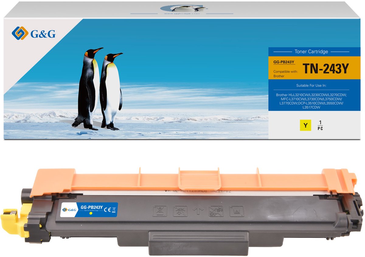 G&G TN243 Huismerk Toner Geschikt voor Brother TN-243 - Geel