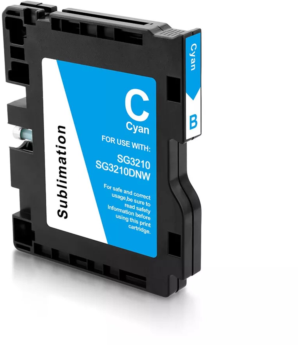 Inktcartridge geschikt voor RICOH GC51 | 1x Cyaan geschikt voor Ricoh SG 3210DNw - Ricoh SG 3220DNw