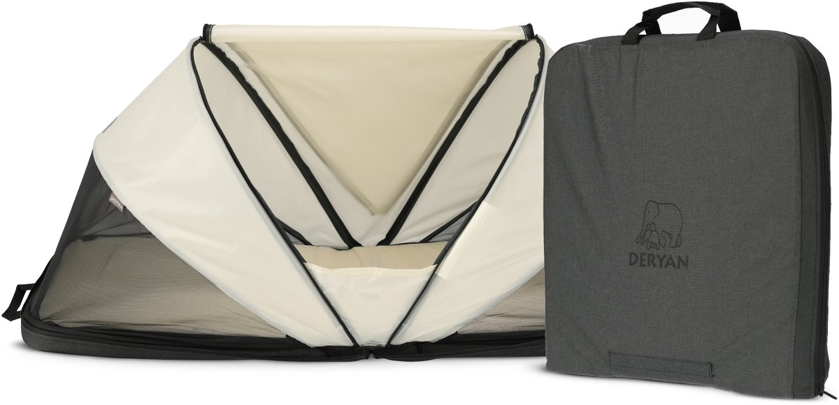Deryan Cutey Campingbedje: licht reisbedje met matras voor 0-30 maanden thumbnail 2
