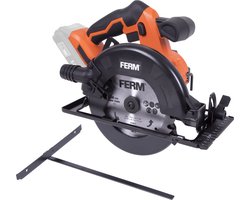 FERM - AX-POWER - CSM1049 - Accu cirkelzaag - 20V - met - Houtzaagblad - 165mm - T24 - Zaagcapaciteit: - 45mm - Kantelbaar - 0-45° - 4000 toeren/minuut - Zonder accu en lader - Draadloze cirkelzaag - FX-POWER - Accu platform - Wireless circular saw