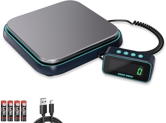 Wedo 507605005 Pakketweegschaal met telfunctie 50 Plus incl. voeding, 50 kg/5 g