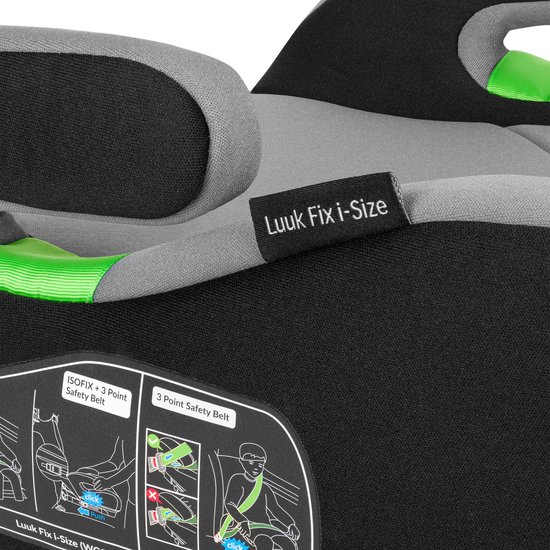 Lionelo Luuk FIX - Zitverhoger - ISOFIX - i-Size - Autostoel Booster - 22-36kg, 125-150 cm van LIONELO — afbeelding 3