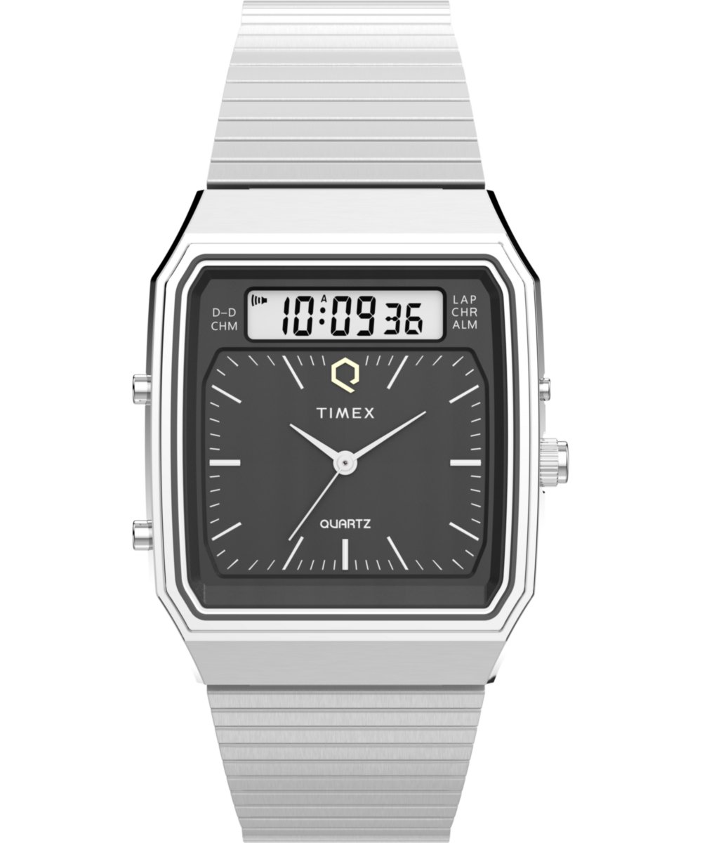 Timex Q Timex Reissue TW2Y05900 Horloge - Staal - Zilverkleurig - Ø 33 mm