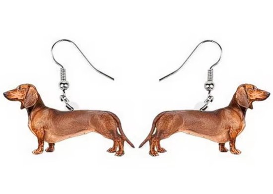 Boucles d'oreilles teckel