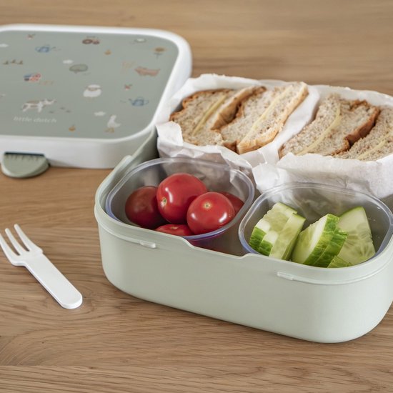 Mepal Bento Lunch Box Grand Campus - 2x 200 + 1250 ml - Comprend 2 boîtes à bento amovibles et étanches et une fourchette - Paw Patrol Girls