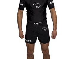 Fight Shorts - MMA / kickboks kleding - Vechtsport broek - Zwart / Zwart