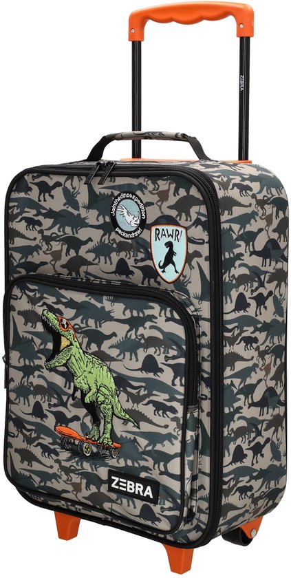 Zebra Trends koffer - trolley - kinderkoffer - Adventure dino green