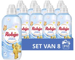 Robijn - Wasverzachter - Jasmijn & Sandelhout - 8 flessen - 312 wasbeurten - Voordeelverpakking