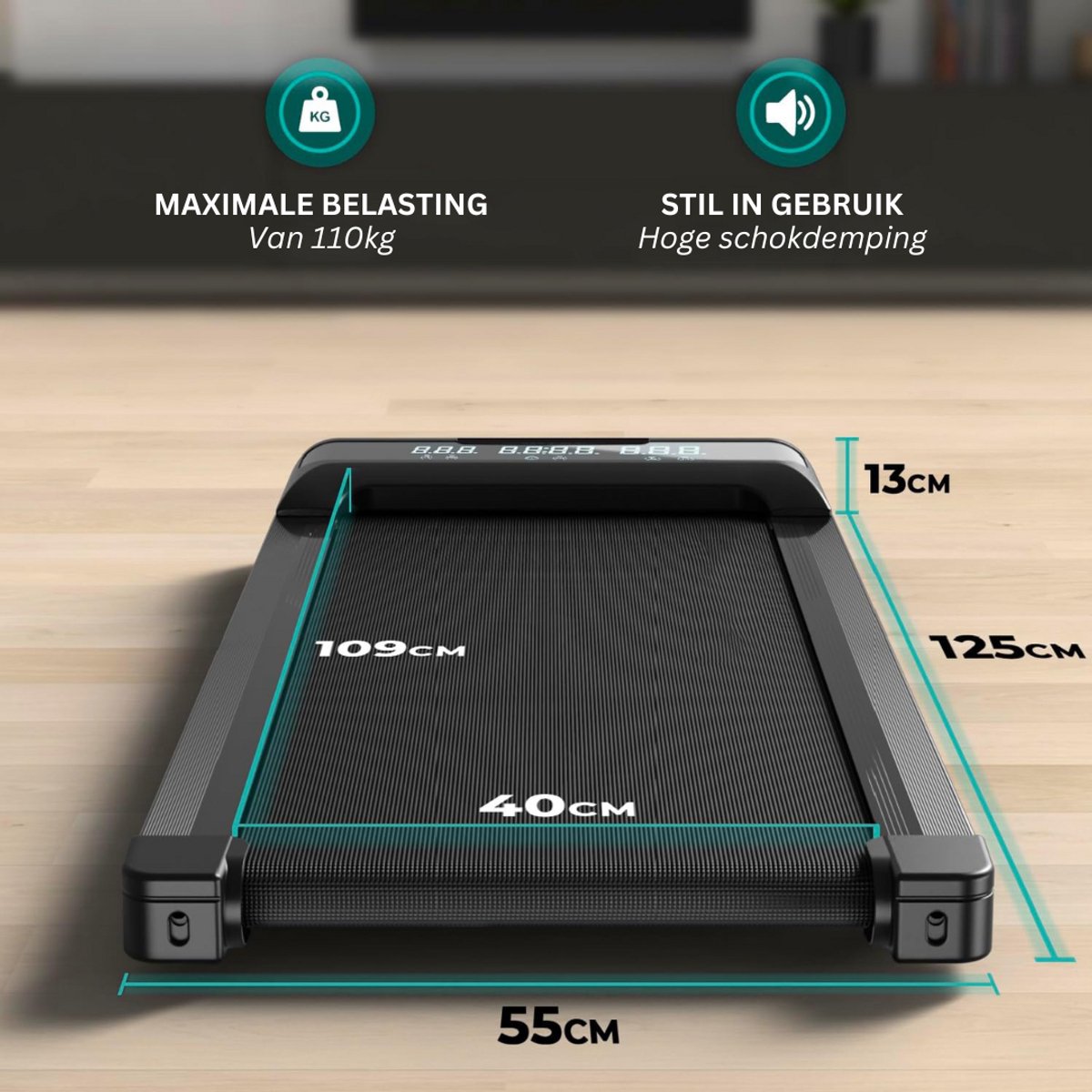 Afbeelding 2 van ApexArte® Loopband Inklapbaar - Wandelband Fitness - Treadmill