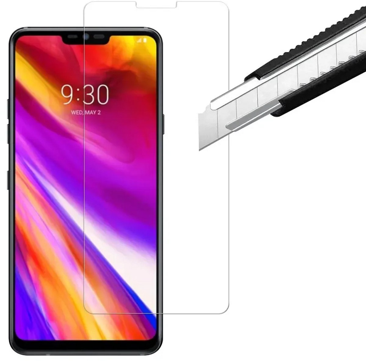 DrPhone LG G7 Glas - Tempered Glass 3D – Volledige Dekking - Schermbeschermer - Gehard Glas