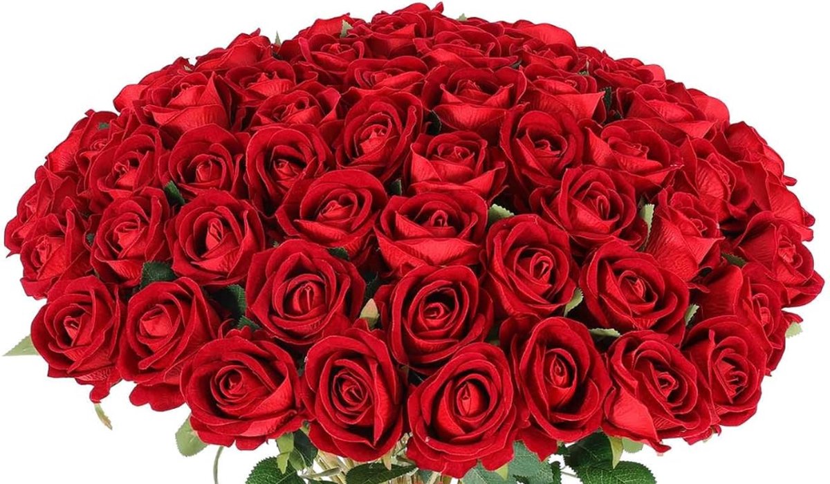 MWOOT 50 stuks kunstrozenblaadjes om te knutselen, groene zijden bladeren, voor doe-het-zelf taarten, bloemenboeket, bruiloft, feest, Valentijnsdag, decoratie