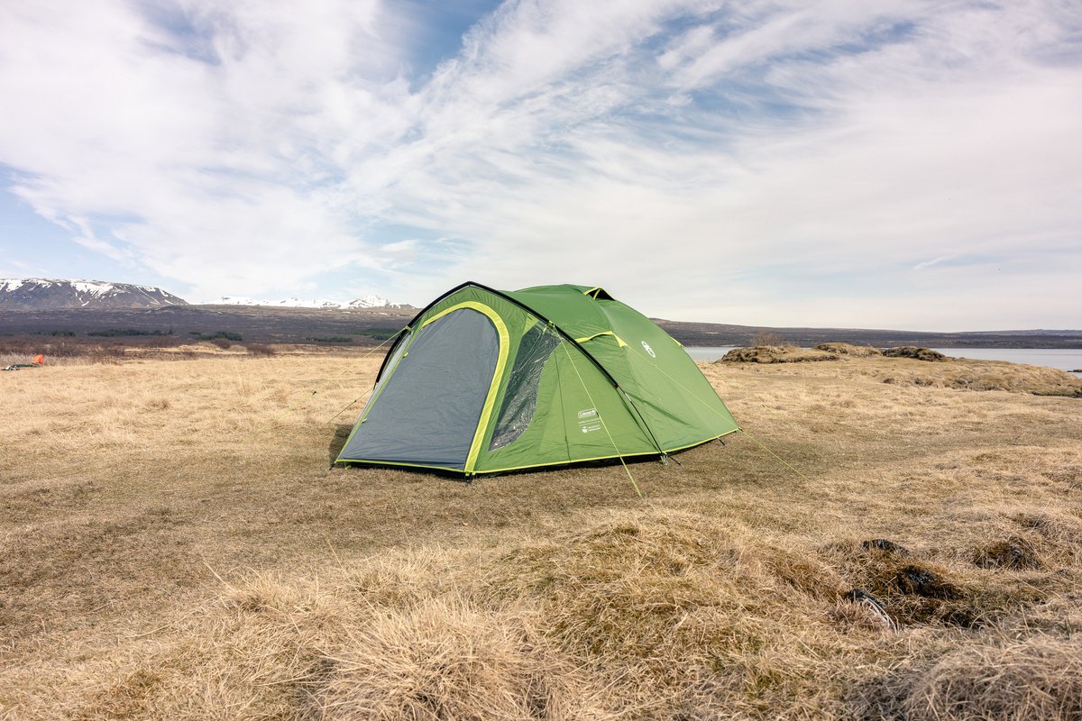Coleman Darwin 4 Plus Blackout familietent – 4 persoons tent – verduisterende tent – waterdicht - groen – foto 4