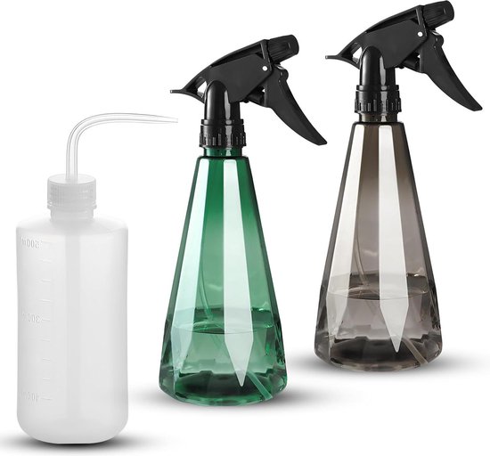 Uttex 1 x spuitfles 500 ml – navulbare lege sproeier van glanzend kunststof met verstelbare straal- en fijnsproei-verstuiverfunctie voor reiniging, tuin, huishouden of werkplaats