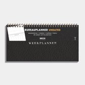 Hobbit - Bureauplanner Undated - 1 week op 1 pagina - Deskplanner - Weekplanner - Harde Kaft - (15 x 27,5 cm) - Lederlook Zwart