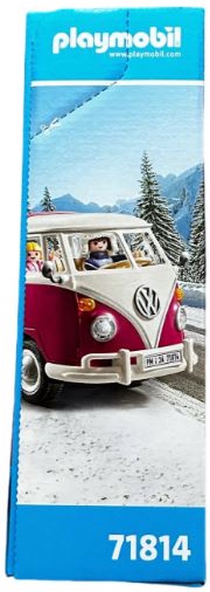Playmobil Volkswagen 71657 pas cher, Volkswagen T1 Camping Bus - Bleu - Edition Hiver (Édition spéciale Netto