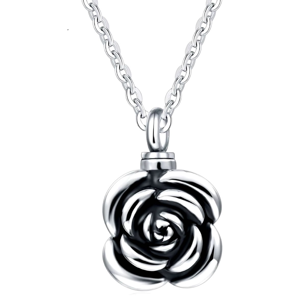 Ashanger -Urn - Roos -met Verstelbare Ketting 46 - 52cm - Stainless Steel