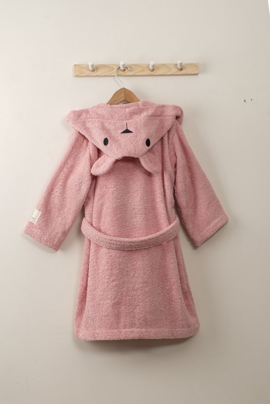 Linden&Green - Peignoir enfant %100 Katoen - Badjas Enfants - Peignoir enfants Filles - Badjas Enfants Filles - Badjas Filles - Badjas enfant - peignoir bébé - Peignoir enfants - peignoir enfants - Rose - 110/116 - 5-6 ans