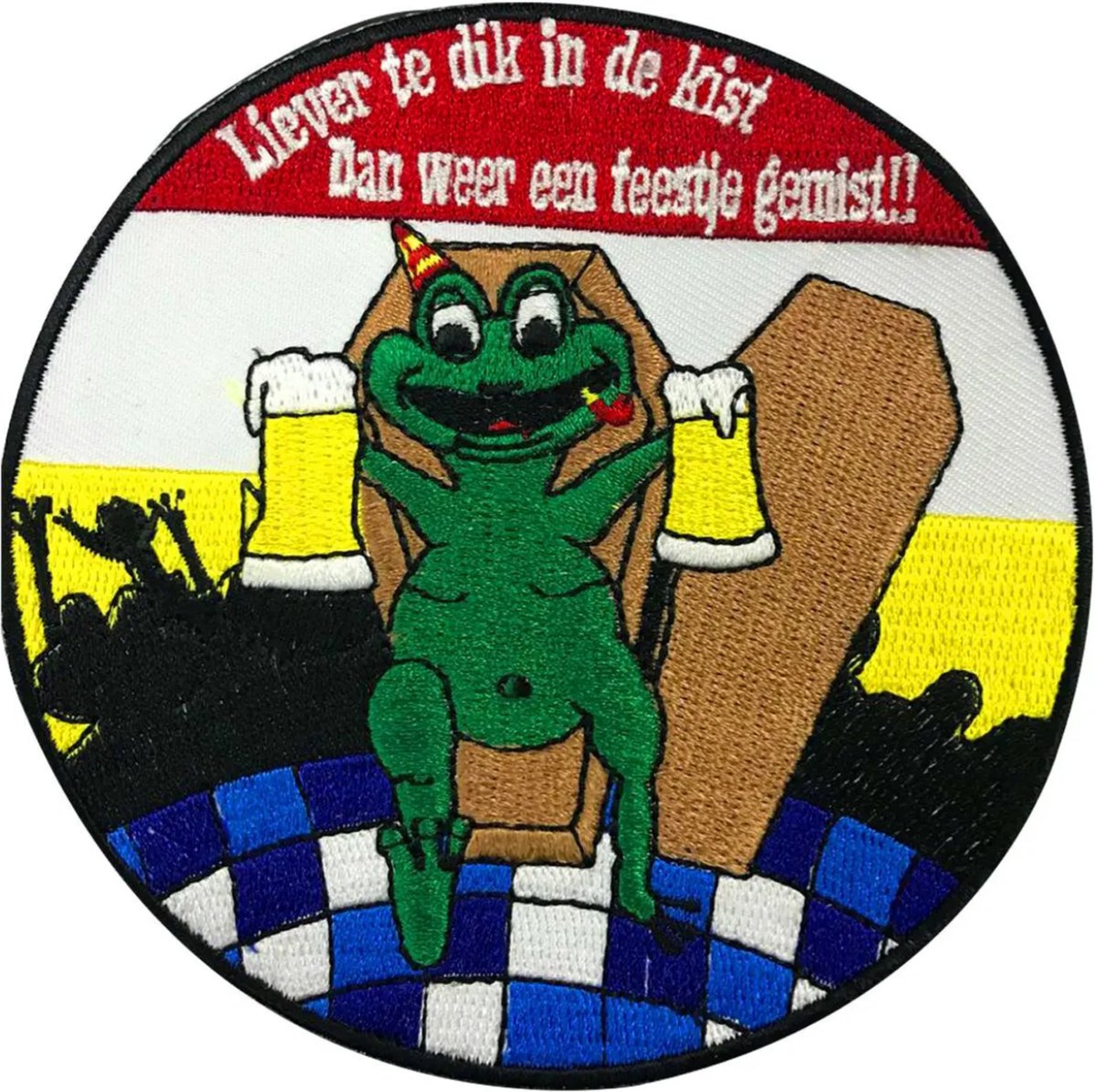 Oeteldonk embleem - Liever te dik in de kist