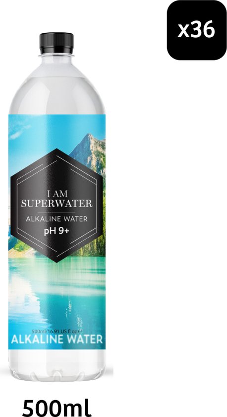 I am Superwater Alkaline water pH 9+ - natuurlijk bronwater - 500ml 36-pack