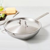 Soenil by ISENVI Wokpan met Deksel - 30 cm - Keramisch - RVS Wok - Geschikt voor Inductie - PFAS, PTFE en PFOA Vrij