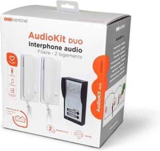 Bekabelde audio-intercom - SCS SENTINEL - AudioKit DUO - 2 audio-handsets - Instelbaar volume - Wit — afbeelding 2