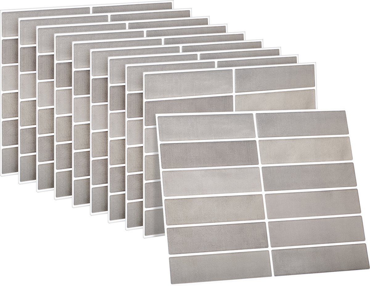 Dekorix plaktegels - Set van 10 zelfklevende tegels - Tegelstickers - Keuken - Badkamer - 29*22.9cm - Beige